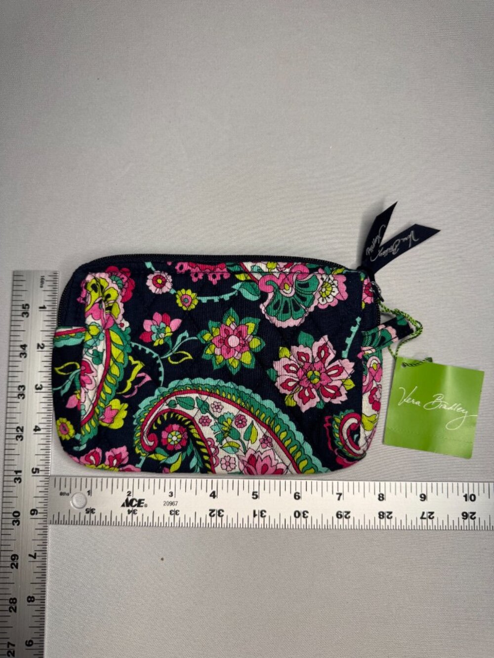 Vera Bradley Small Cosmetic Bag Petal Paisley NWT Retired Navy Floral